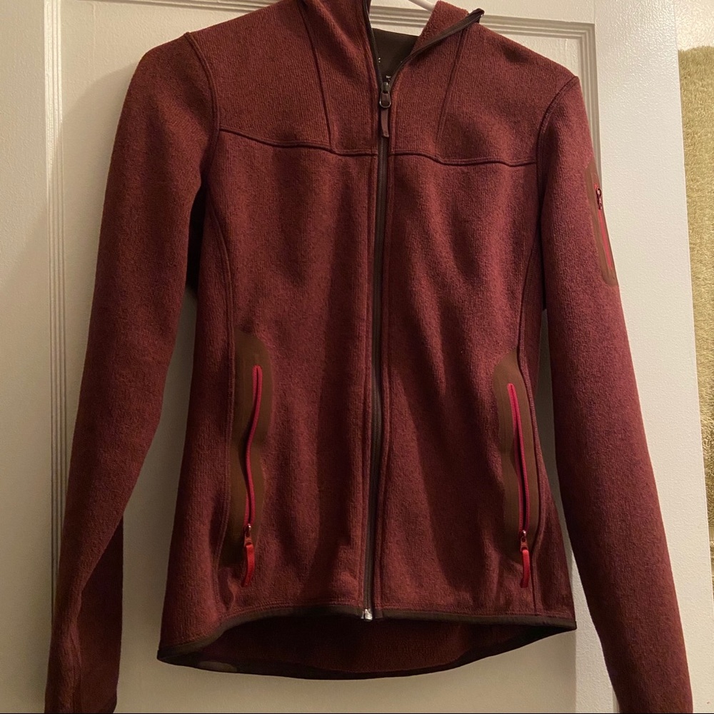 Arcteryx red fleece. Full zip.